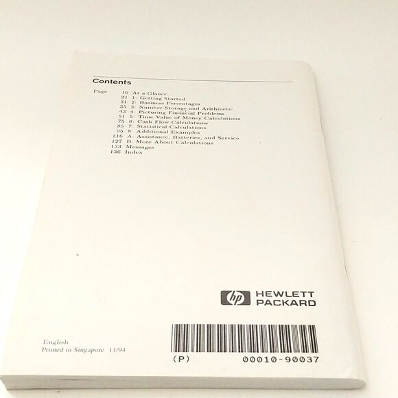 Hewlett Packard HP-10B Business Calculator With Case And Manual #1251 - Picture 6 of 9